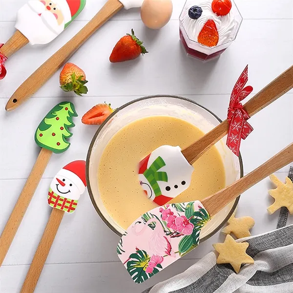 Christmas Silicone Rubber Spatula Set