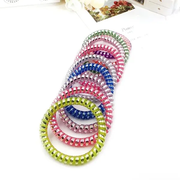 Fluorescent Series Spiral Telephone Hair Ties
