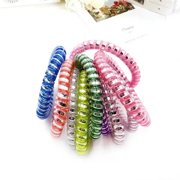 Fluorescent Series Spiral Telephone Hair Ties