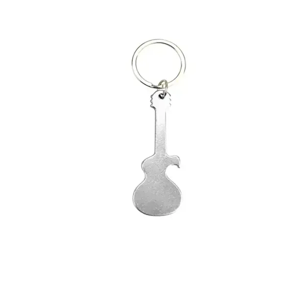 Guitar Shaped Bottle Opener with Keychain