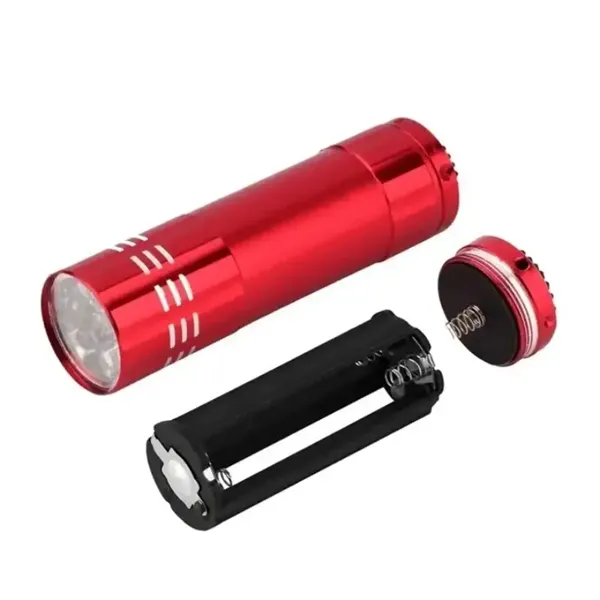 Mini Aluminum 9 LED Flashlight