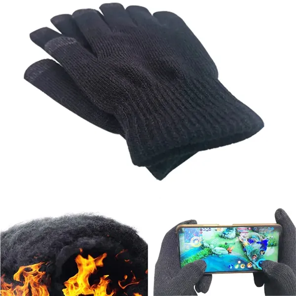 Winter Knit Touchscreen Gloves Windproof Anti-slip Mittens