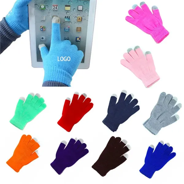 Winter Knit Touchscreen Gloves Windproof Anti-slip Mittens