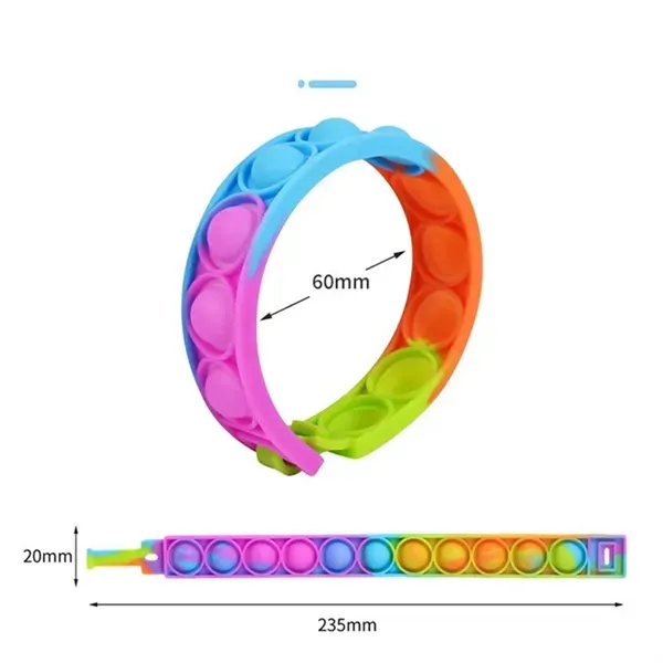 Multicolor Push Pop Bubble Sensory Fidget Wristband