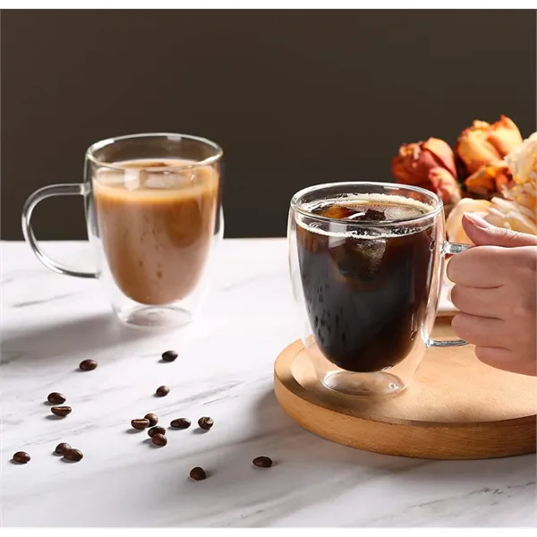 double glass coffee cup