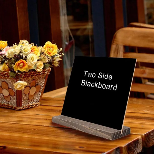 Wood Tabletop Double Sided Blackboard Message Board Kids Toy