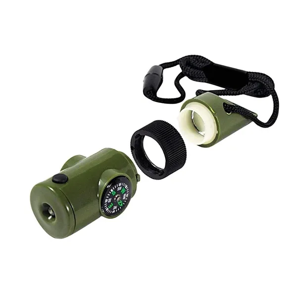 7-IN-1 Green Survival Whistle