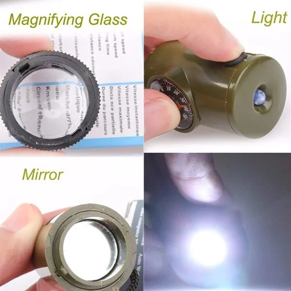 7-IN-1 Green Survival Whistle