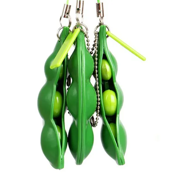 Creative Fidget Squashy Soybean Keychain