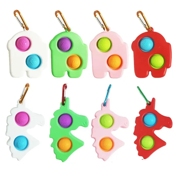 Astronaut Push Bubble Fidget Sensory Toy With Carabiner