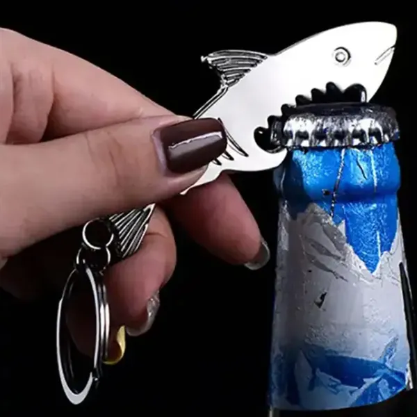 Fish Metal Shark Bottle Opener keychain