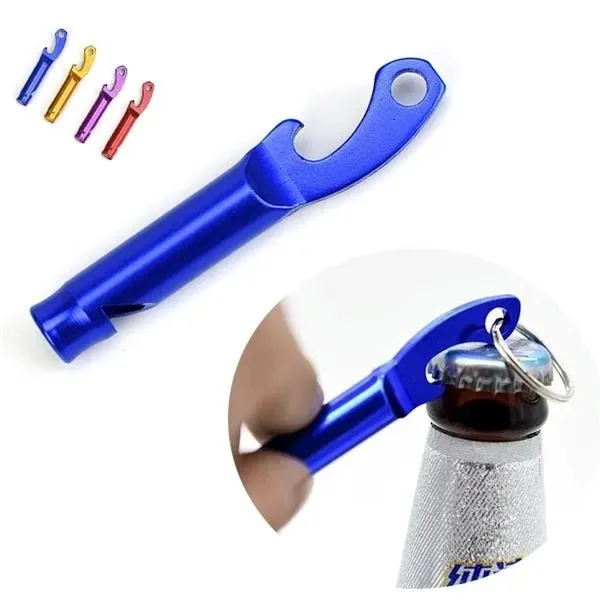 2 In 1 Beer Bottle Opener Portable Aluminum Alloy Whistle