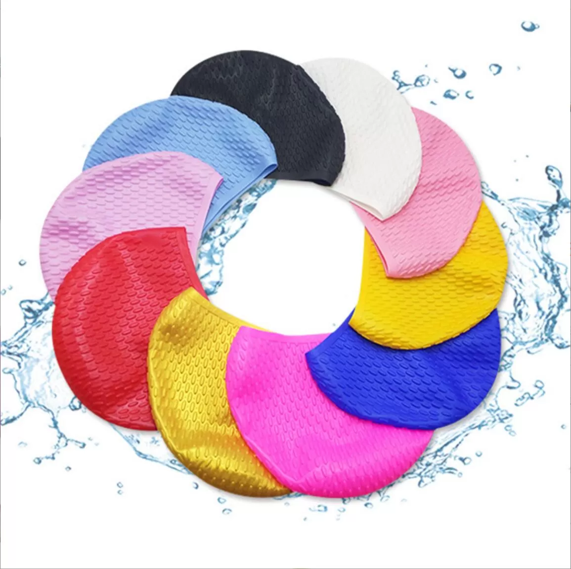 Durable Silicone Adult Swim Cap High Elasticity Swimming Cap