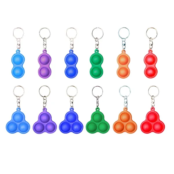 Silicone Pop Bubble Fidget Keychain