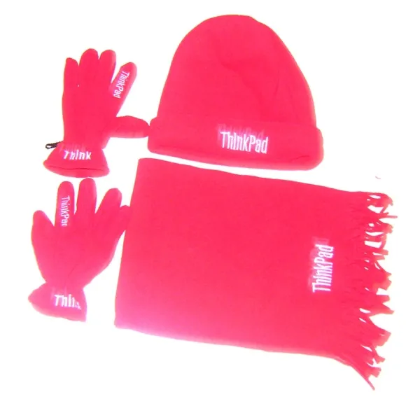 3 Piece Polar Fleece Hat Scarf & Glove Set