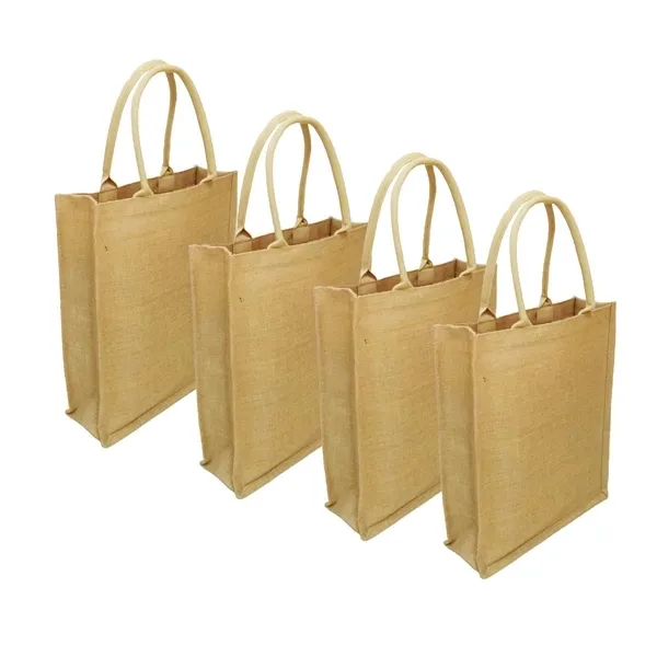 Burlap/Jute Tote bag with Cotton webbed handles