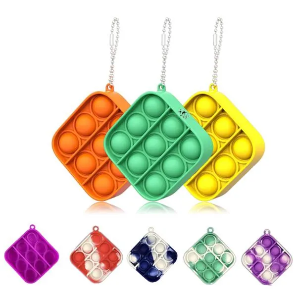 Push Bubble Sensory Fidget Toys Keychains