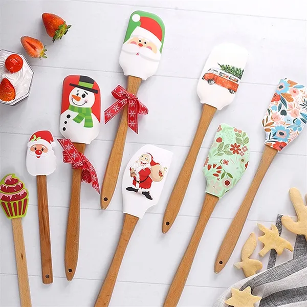 Christmas Silicone Rubber Spatula Set