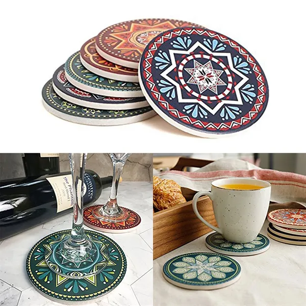Round And Square Absorbent Ceramic Coasters