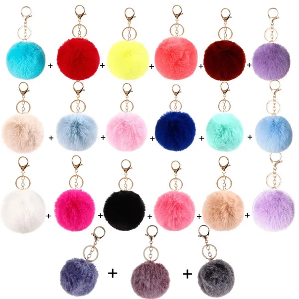 Pom  Fur Ball Keychain Fluffy Accessories