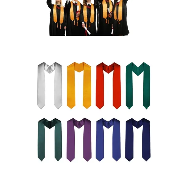 Unisex Plain Graduation Stole for Academic Commen