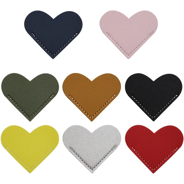 Mini Page Corner Leather Heart Bookmark