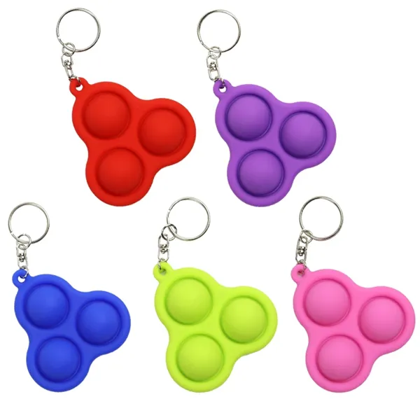 Silicone 3Bubbles Simple Dimple Fidget Popper Therapy Toys