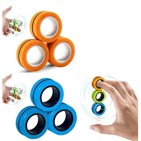 Stress Anxiety Relief Magnetic Rings Finger Fidget Toys