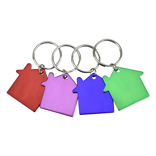 House Shape Soft Plastic Key Tag