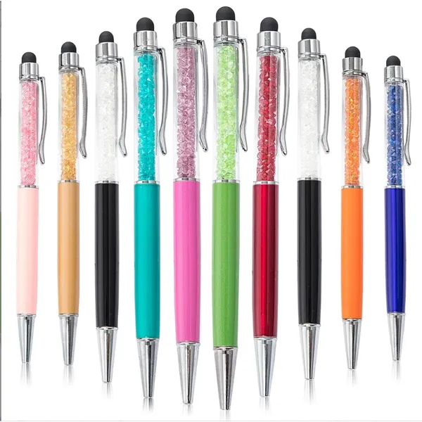 Crystal Ballpoint Pens with Stylus Tip