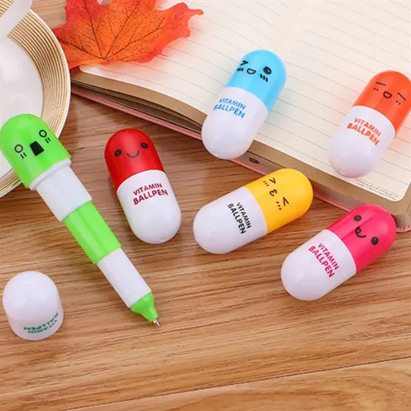 Pill-Shaped Ballpoint Pen