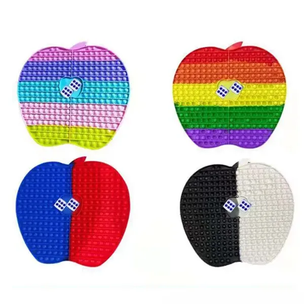 Apple Silicone Push Pop Bubble Chess Board with Dice