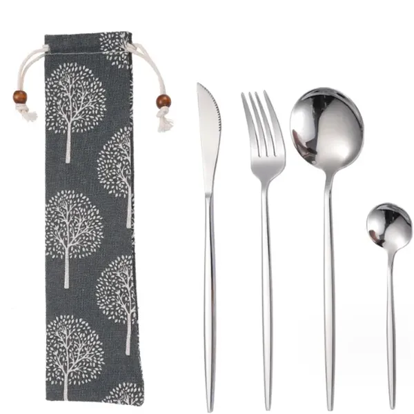 Stainless Steel Tableware set with Pouch