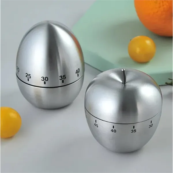 Stainless steel egg shaped kitchen timer
