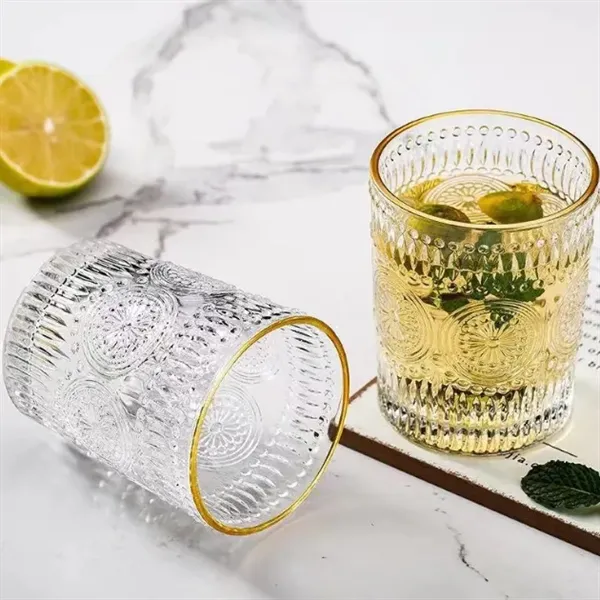 Sunflower Reliefs Unleaded Glass Cup