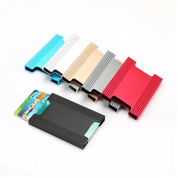 RFID Credit Card Holder for Men Money Clip Aluminum Metal