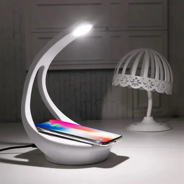 Fast Qi Wireless Charger Stand LED Desk Lamp