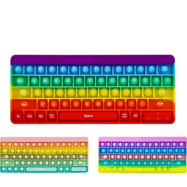 Large Size Keyboard Shape Silicone Fidget Toy