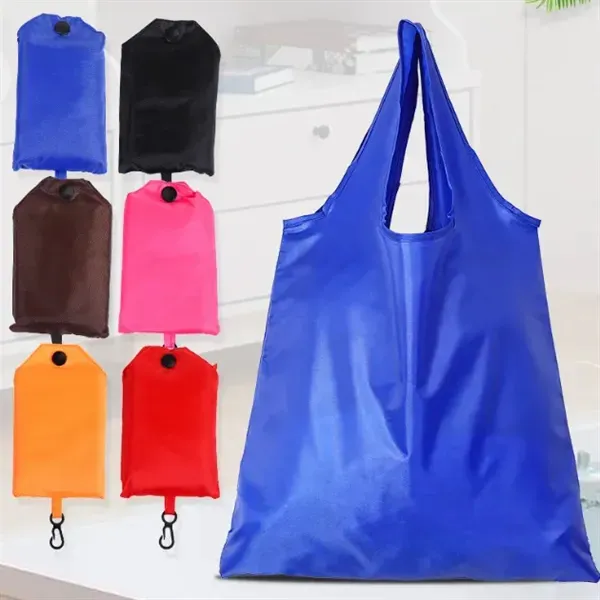 Large Resuable Polyester Folding Grocery Tote Bag