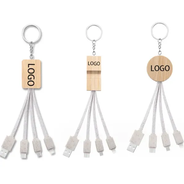 Bamboo 2-In-1 Charging Buddy Key Chain