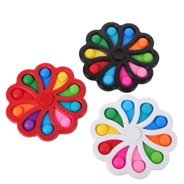 Colorful Fidget Spinner Push Pop Bubble Toy
