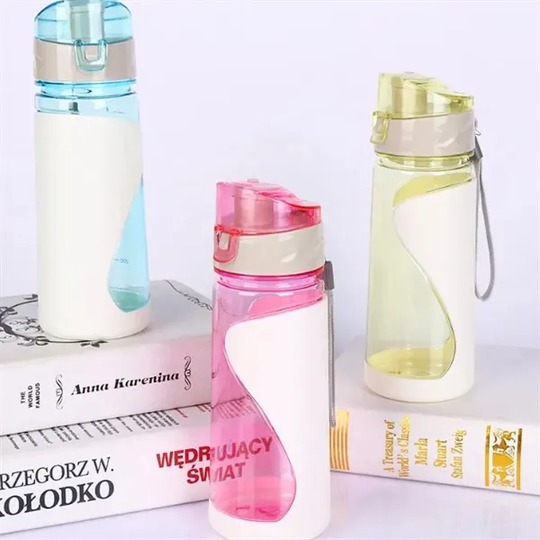 Creative plastic flip sports bottle