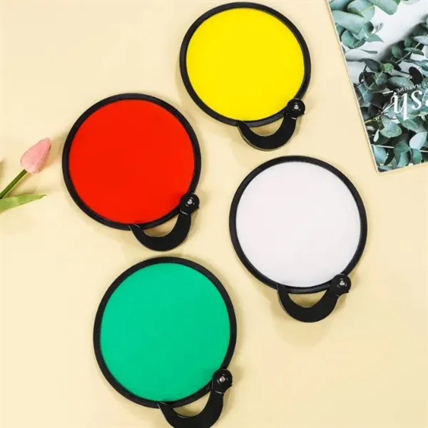 Foldable Flying Disc Fans Folding Pocket Advertising