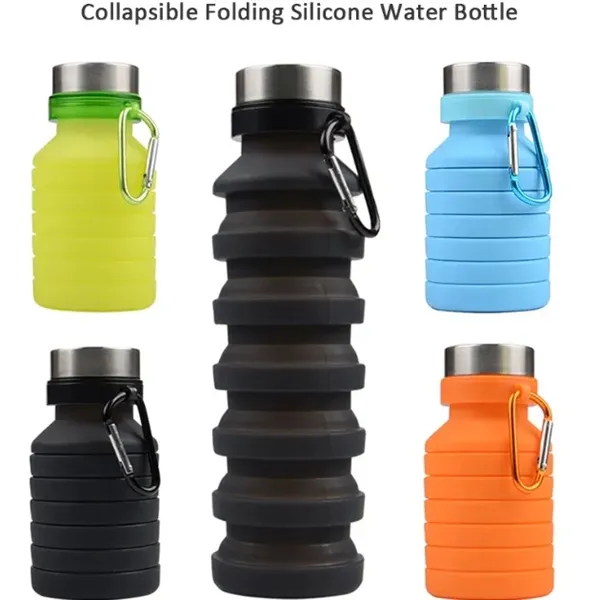550ML/18 Oz Telescopic Silicone Water Bottle