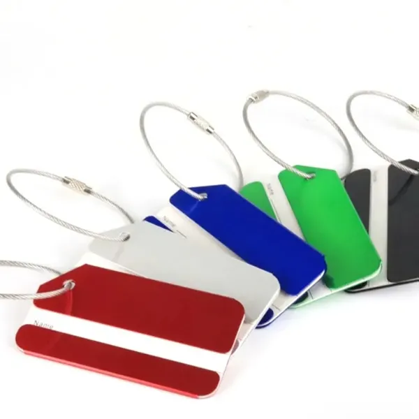 Square Aluminum Alloy Travel Luggage Tag