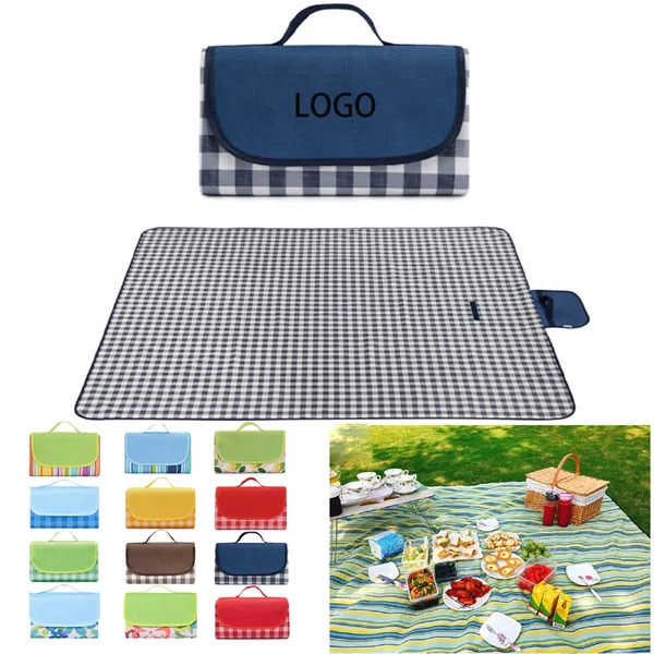 Folded Up Waterproof Picnic Blanket