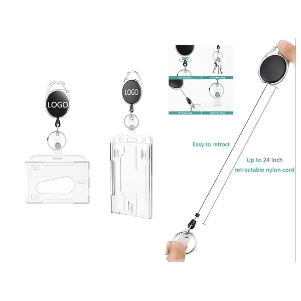 Retractable ID Badge Holder With Clip