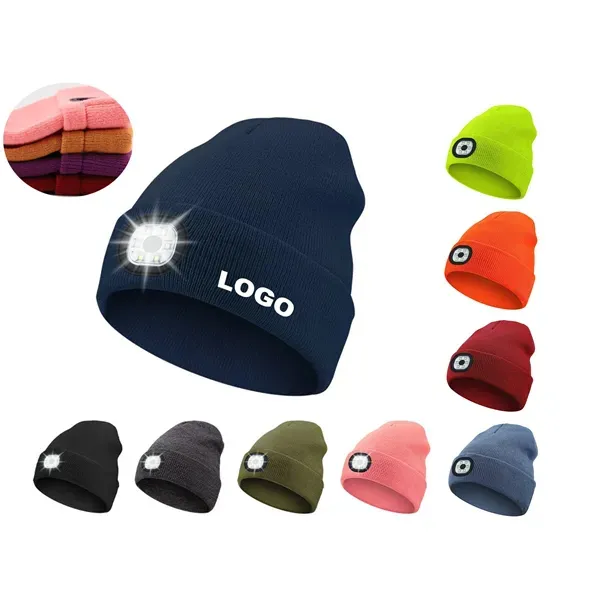 LED Light Cap Knit Beanie Hat