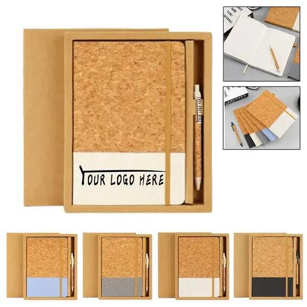 A5 Cork Fabric Notebook Set
