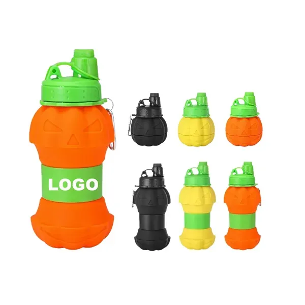 Pumpkin Silicone Folding Bottle